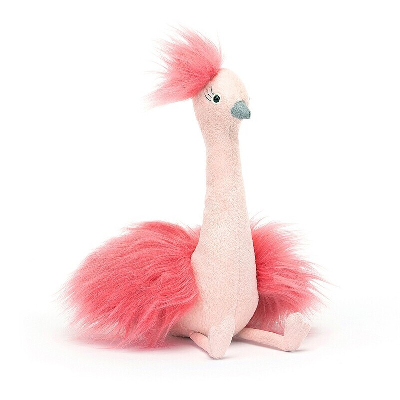 Κούκλα Λούτρινη Στρουθοκάμηλος Ροζ Jellycat
