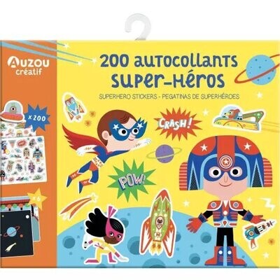 Επαναχρησιμοποιούμενα Αυτοκόλλητα Super-Heroes Auzou
