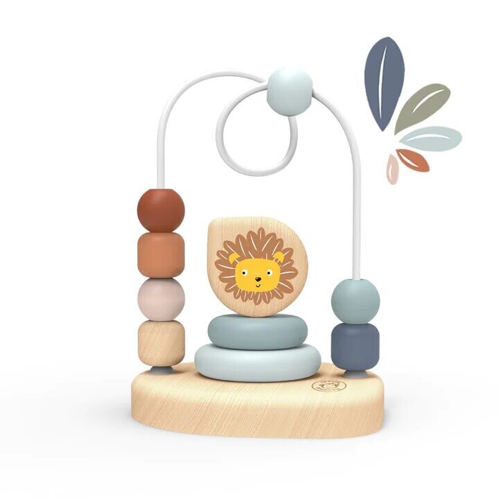 Ξύλινος Λαβύρινθος με Χάντρες Λιοντάρι