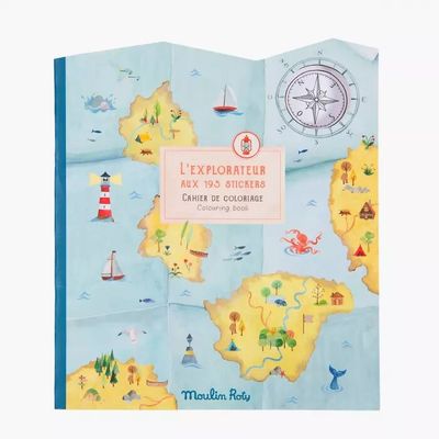 Βιβλίο Ζωγραφικής με Αυτοκόλλητα L&#39; Explorateur Moulin Roty