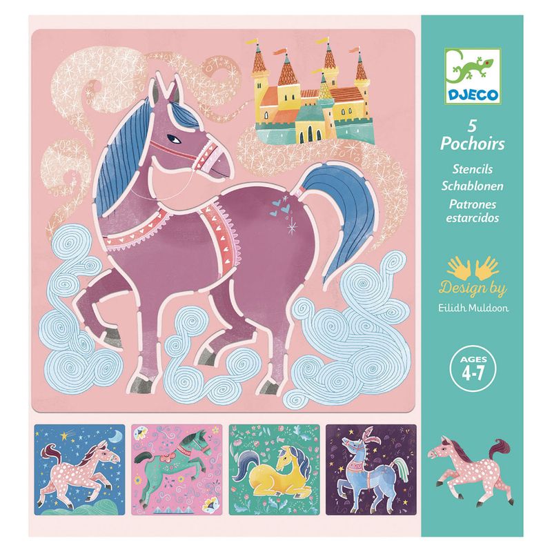 Στένσιλ Σχεδίασης "Άλογα" Djeco