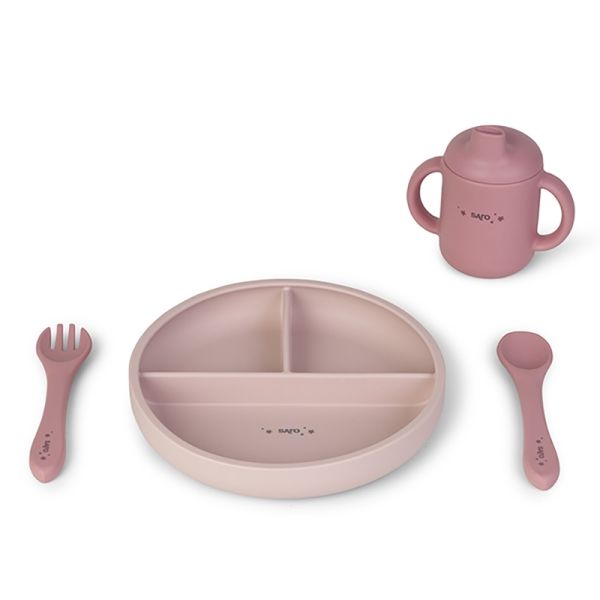 Σετ Φαγητού 4 Τεμαχίων Pink Saro