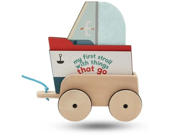 Τρεχαλίτσα Παιχνίδι με Βιβλίο για Παιδιά 2 σε 1 – Πλοίο