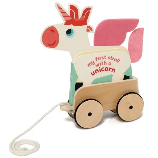 Τρεχαλίτσα Παιχνίδι με Βιβλίο για Παιδιά 2 σε 1 – Μονόκερος