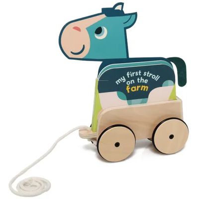 Τρεχαλίτσα Παιχνίδι με Βιβλίο για Παιδιά 2 σε 1 – Αγελαδίτσα