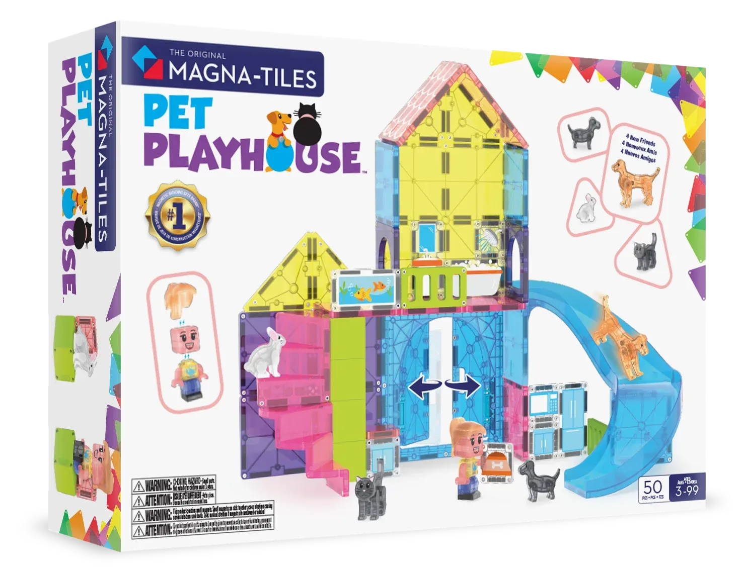 MAGNA-TILES Μαγνητικό Παιχνίδι 50 κομματιών Pet Playhouse