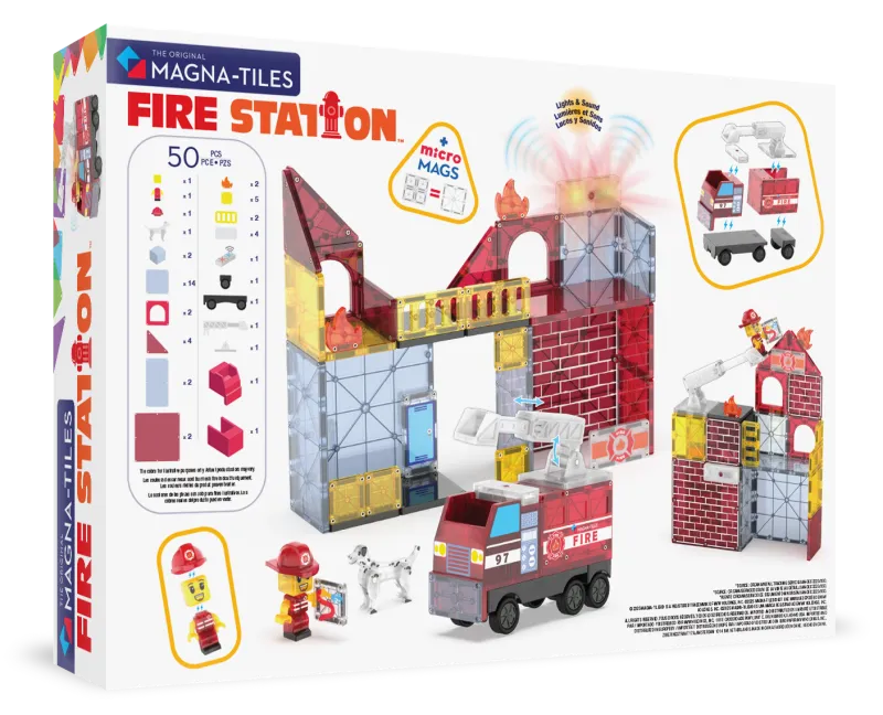 MAGNA-TILES Μαγνητικό Παιχνίδι 50 κομματιών Fire Station
