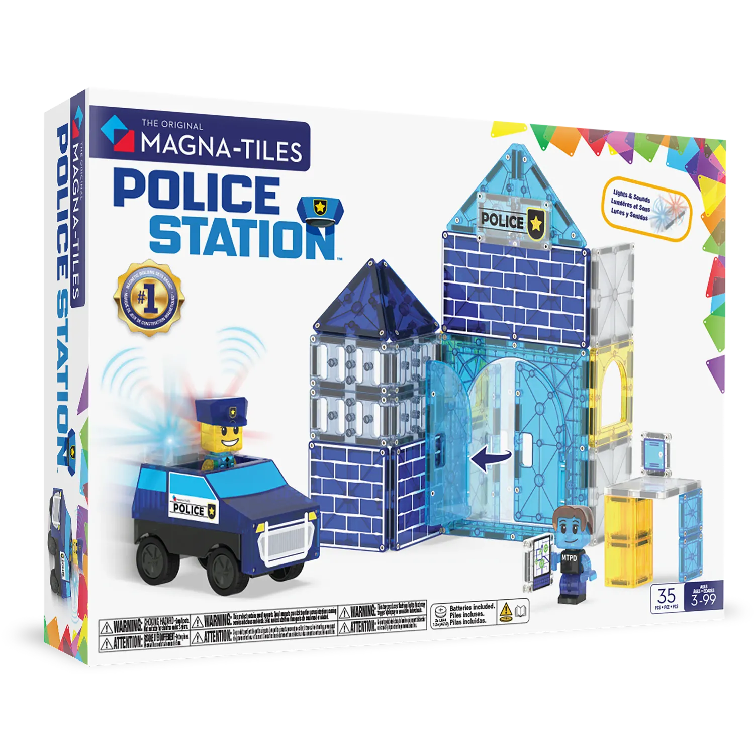 MAGNA-TILES Μαγνητικό Παιχνίδι 35 κομματιών Police Station