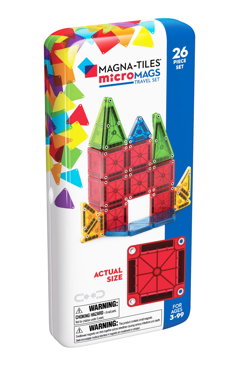 MAGNA-TILES Μαγνητικό Παιχνίδι 26 κομματιών microMAGS Travel Set