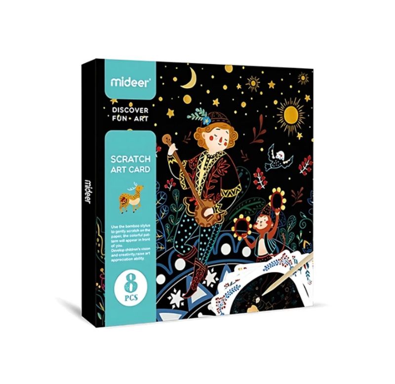 Σετ Χαρακτικής Scratch Art Card Mideer