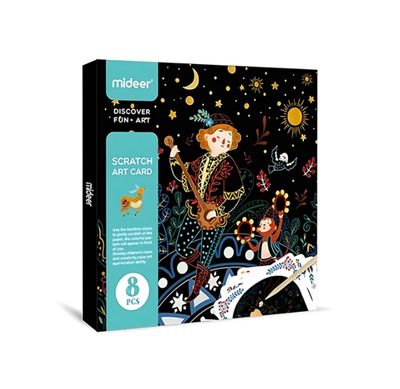 Σετ Χαρακτικής Scratch Art Card Mideer