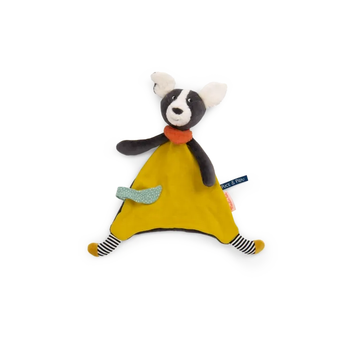 Πανάκι Αγκαλιάς - Παρηγοριάς με Θήκη Πιπίλας Σκύλος Moulin Roty