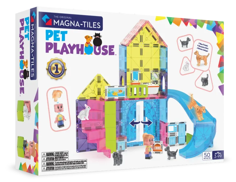 MAGNA-TILES Μαγνητικό Παιχνίδι 50 κομματιών Pet Playhouse