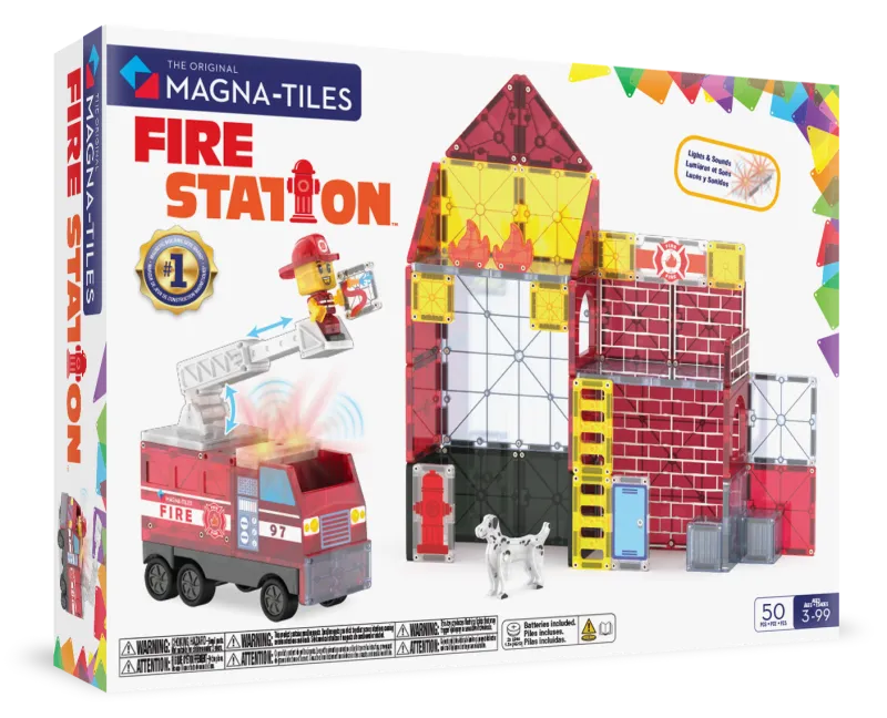 MAGNA-TILES Μαγνητικό Παιχνίδι 50 κομματιών Fire Station