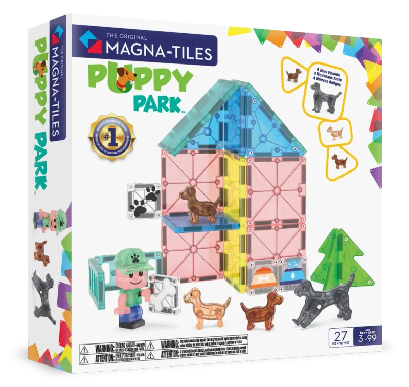 MAGNA-TILES Μαγνητικό Παιχνίδι 27 κομματιών Puppy Park