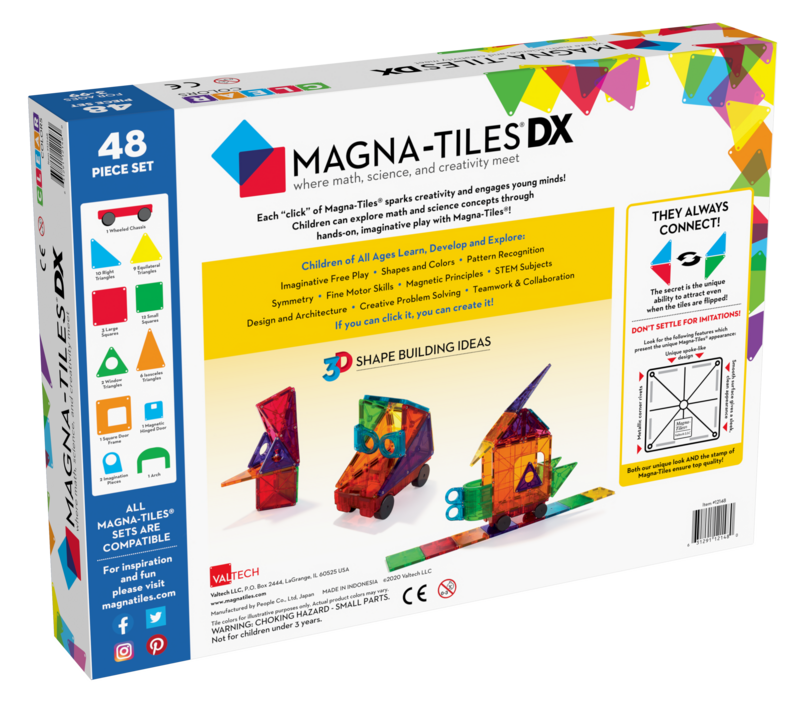 MAGNA-TILES Μαγνητικό Παιχνίδι 48 κομματιών DX