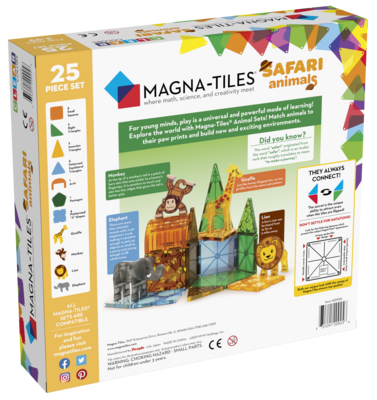 MAGNA-TILES Μαγνητικό Παιχνίδι 25 κομματιών Safari