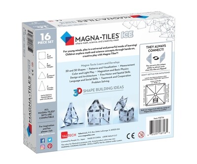 MAGNA-TILES Μαγνητικό Παιχνίδι 16 κομματιών Ice