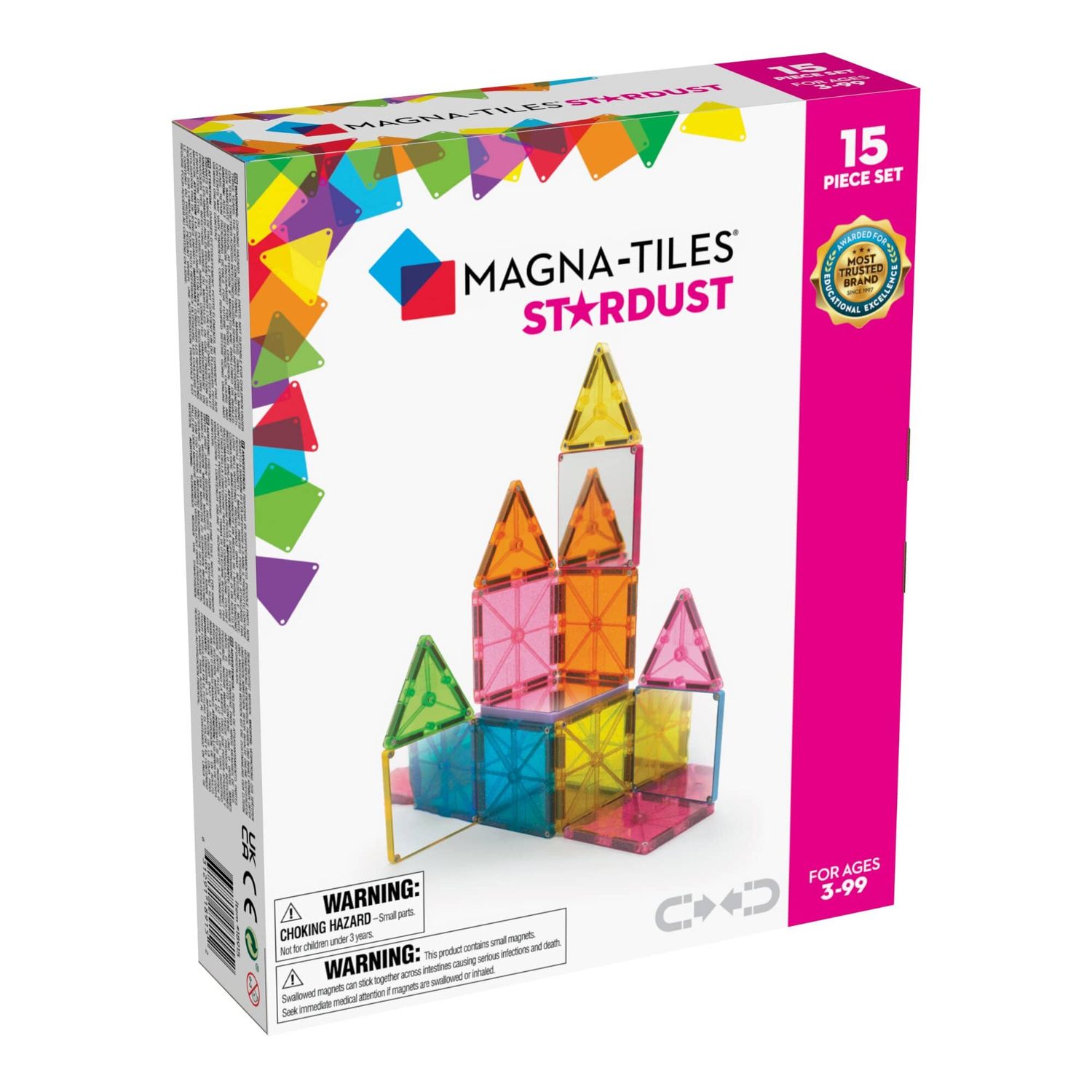 MAGNA-TILES Μαγνητικό Παιχνίδι 15 κομματιών Stardust