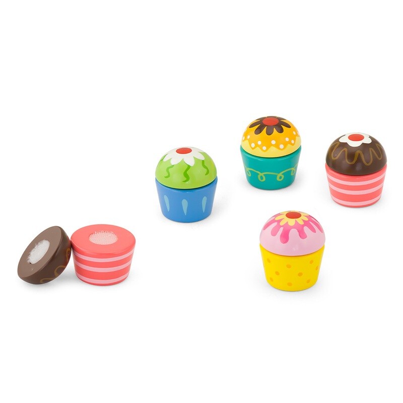 Παιδικά Ξύλινα Cup Cakes 4τμχ
