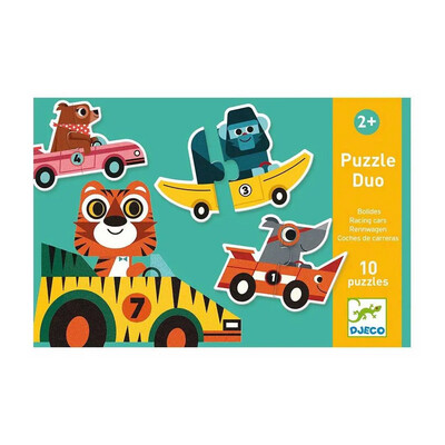 Παζλ Συνδυασμών Ζωάκια με Οχήματα Djeco