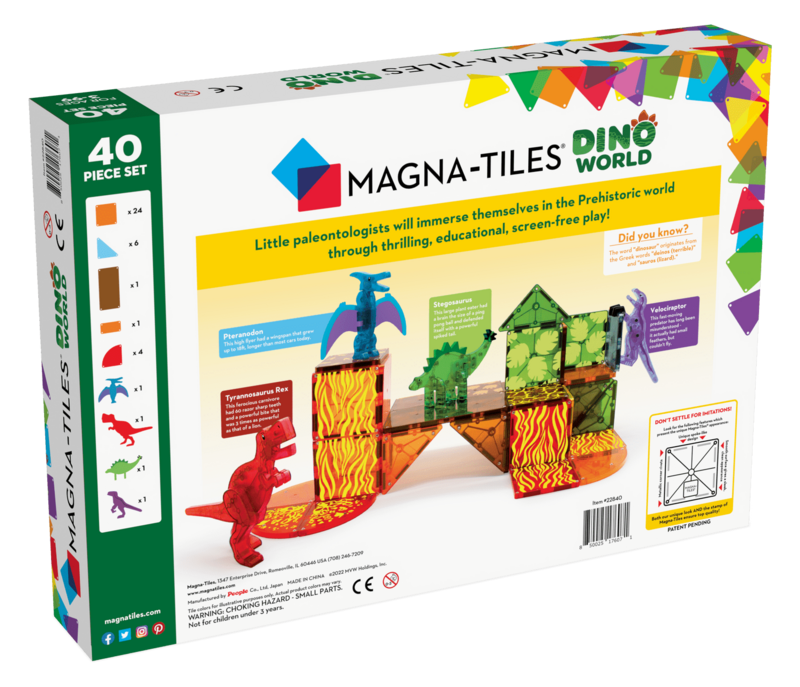 MAGNA-TILES Μαγνητικό Παιχνίδι 40 κομματιών Dino World