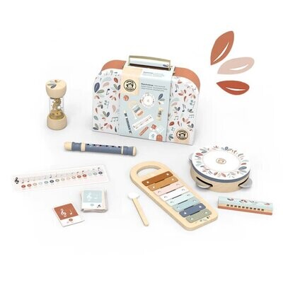 Ξύλινο Σετ με 5 Μουσικά Όργανα σε Βαλιτσάκι