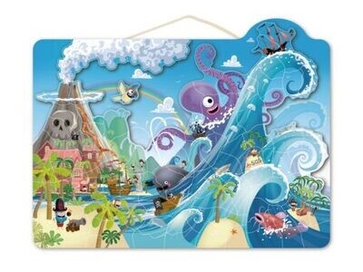 Μαγνητικό Παζλ 48 κομματιών Πειρατές