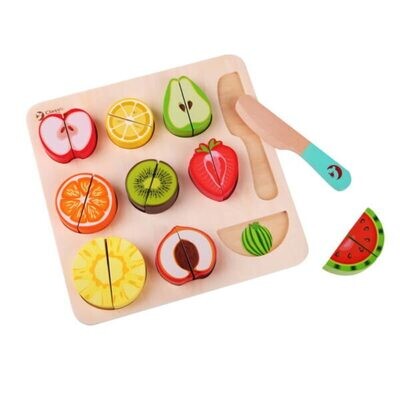 Ξύλινο Παζλ Διαίρεσης Κόβοντας Φρούτα