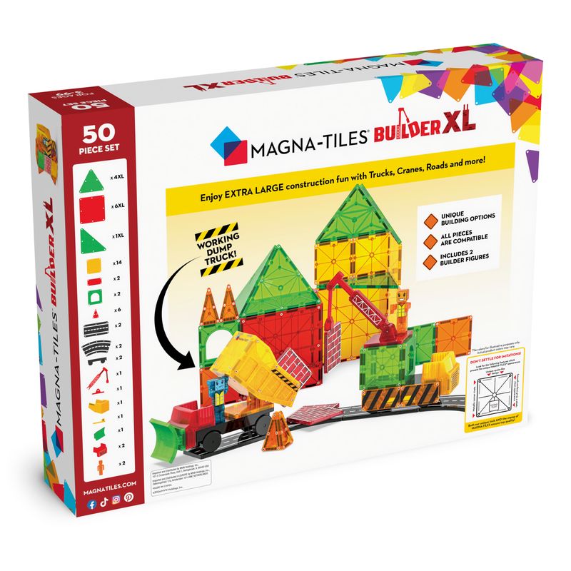 MAGNA-TILES Μαγνητικό Παιχνίδι 50 κομματιών Builder XL