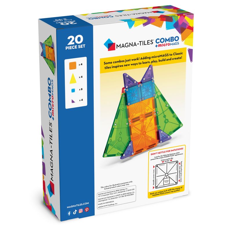 MAGNA-TILES Μαγνητικό Παιχνίδι 20 κομματιών Combo