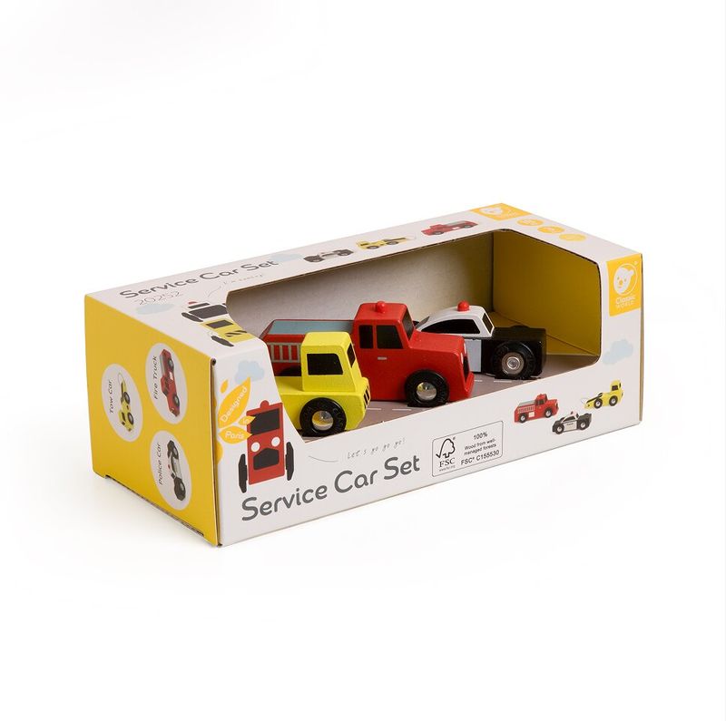 Σετ Ξύλινα Αμαξάκια Service Cars Classic WORLD
