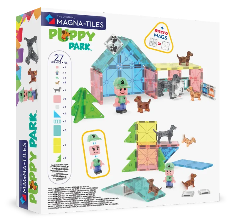 MAGNA-TILES Μαγνητικό Παιχνίδι 27 κομματιών Puppy Park