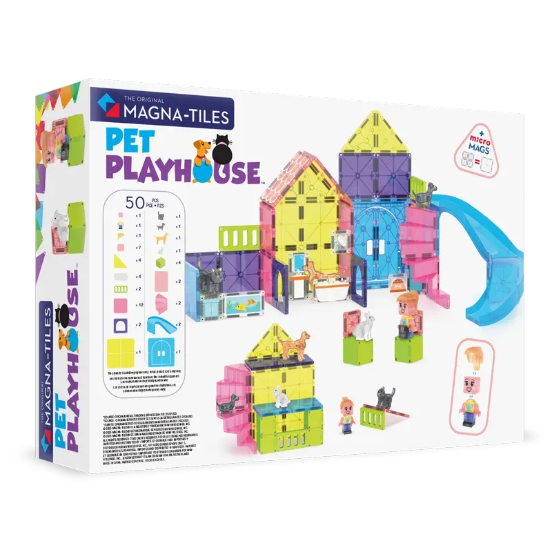MAGNA-TILES Μαγνητικό Παιχνίδι 50 κομματιών Pet Playhouse