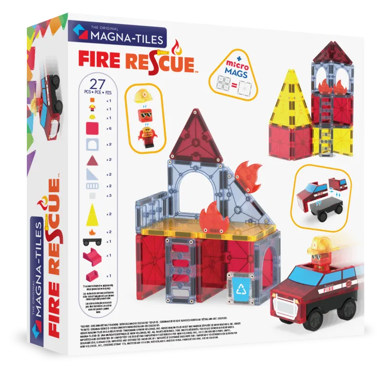 MAGNA-TILES Μαγνητικό Παιχνίδι 27 κομματιών Fire Rescue