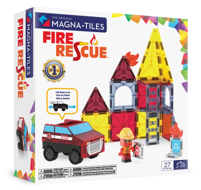 MAGNA-TILES Μαγνητικό Παιχνίδι 27 κομματιών Fire Rescue