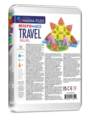 MAGNA-TILES Μαγνητικό Παιχνίδι 55 κομματιών microMAGS Travel Set Deluxe