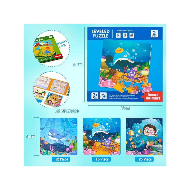 Μαγνητικό Βιβλίο Ocean Animals 3 σε 1