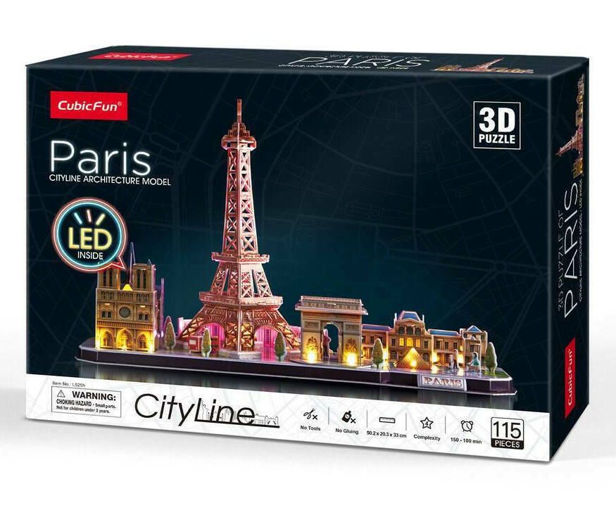 3D Παζλ Paris CityLine (LED) Cubic Fun