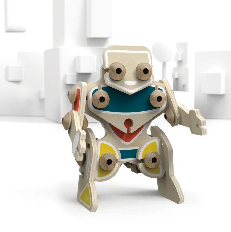 Ξύλινο Παιχνίδι Κατασκευών Flexi Robots