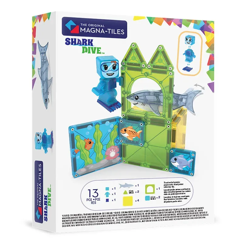 MAGNA-TILES Μαγνητικό Παιχνίδι 13 κομματιών Shark Dive