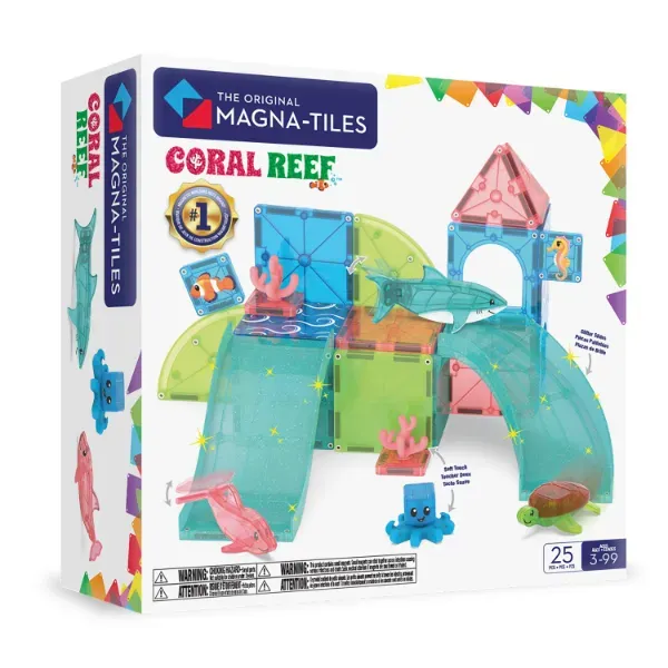 MAGNA-TILES Μαγνητικό Παιχνίδι 25 κομματιών Coral Reef