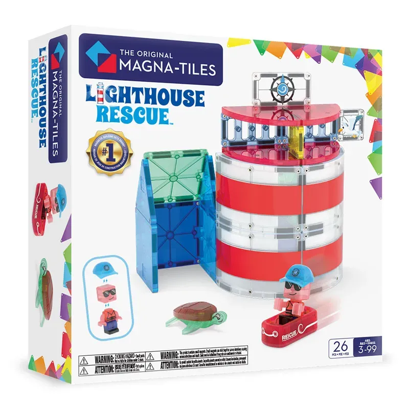 MAGNA-TILES Μαγνητικό Παιχνίδι 26 κομματιών Lighthouse Rescue