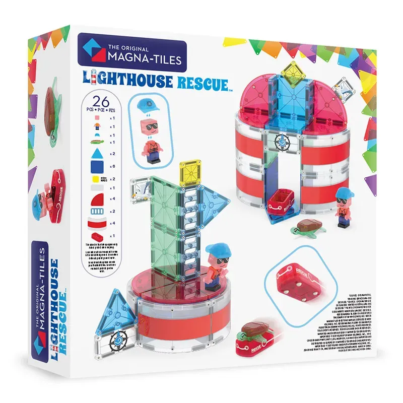 MAGNA-TILES Μαγνητικό Παιχνίδι 26 κομματιών Lighthouse Rescue