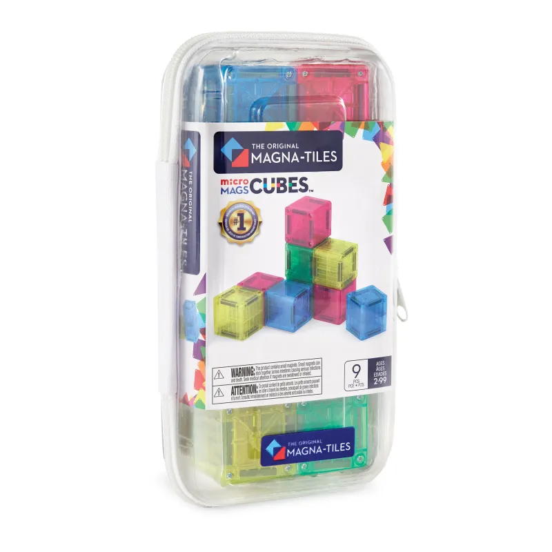 MAGNA-TILES Μαγνητικό Παιχνίδι 9 κομματιών microMAGS Cubes