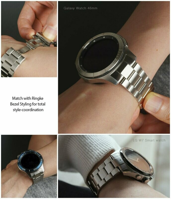 Premium Stainless Steel Band for Galaxy Watch 46mm - Silver