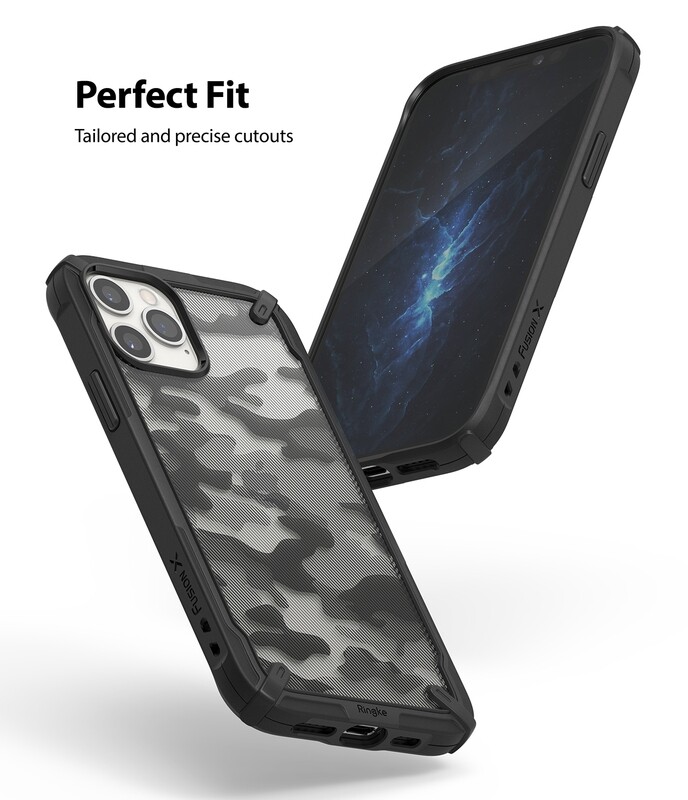 Fusion X Design for iPhone 12 / 12 Pro Military-Grade Case - Camo Black
