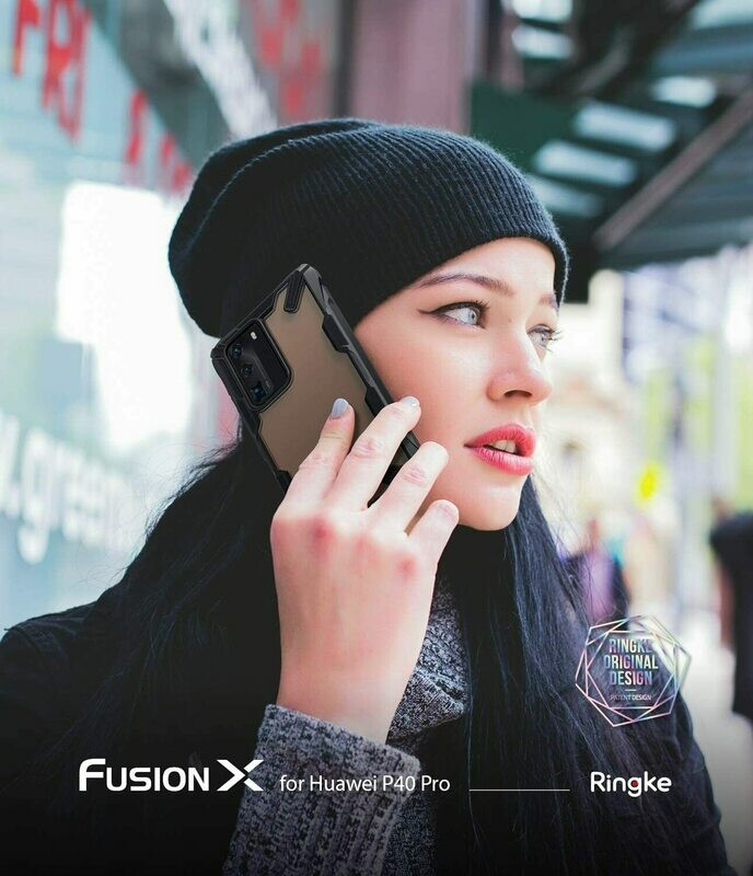 Fusion X for Huawei P40 Pro Military-Grade Slim Protective Case - Black