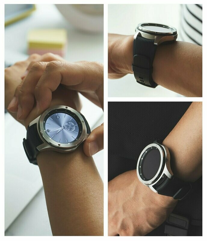 Premium Bezel Protector for Galaxy Watch 46mm - Classic Silver
