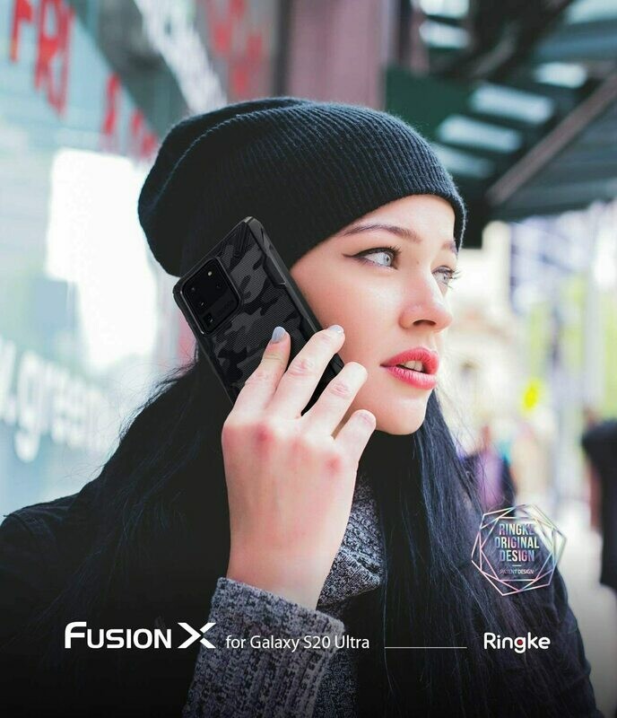 Fusion X Design for Galaxy S20 Ultra Military-Grade Slim Protective Case - Camo Black